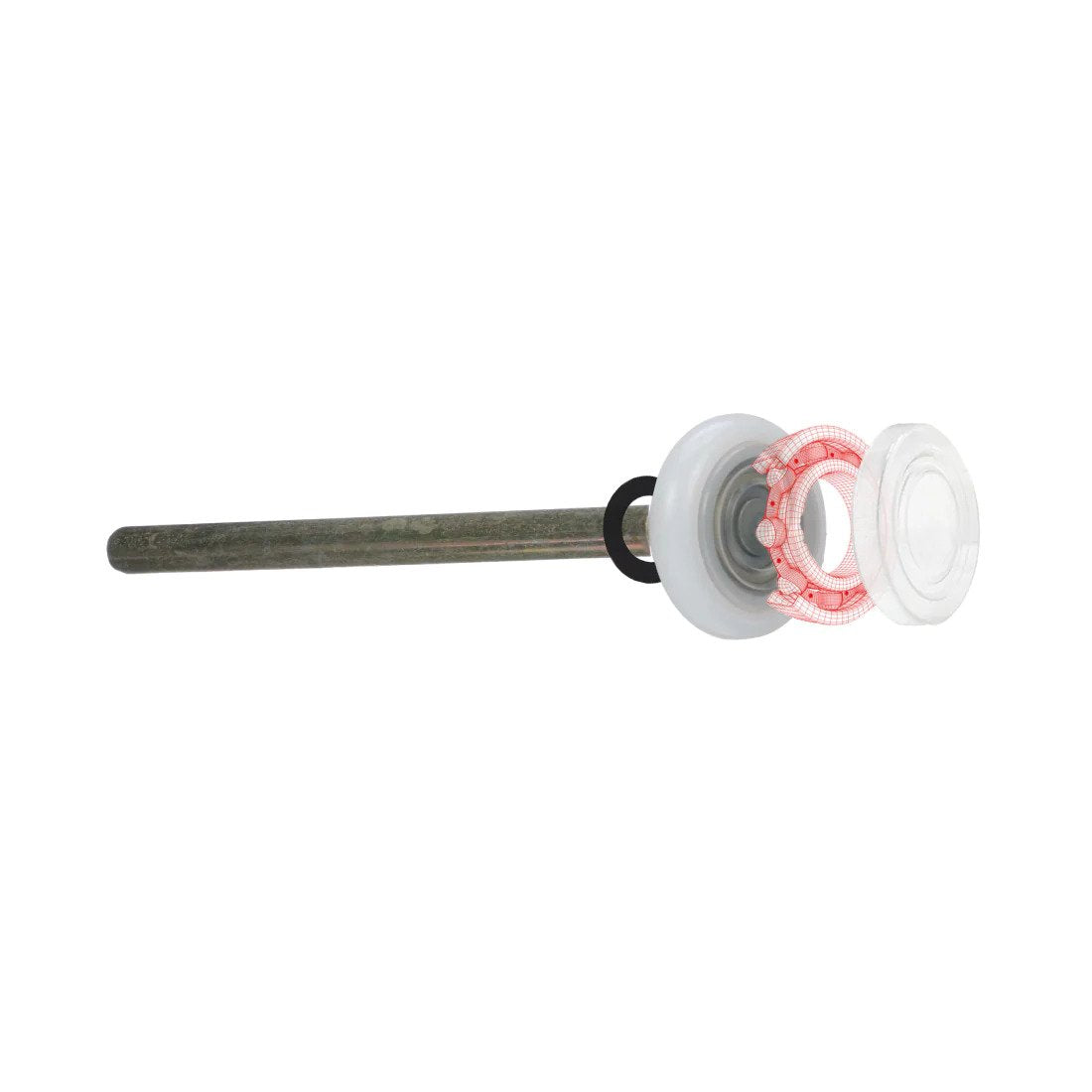 Garage Door 2" Nylon Roller 7 inch stem (single roller)
