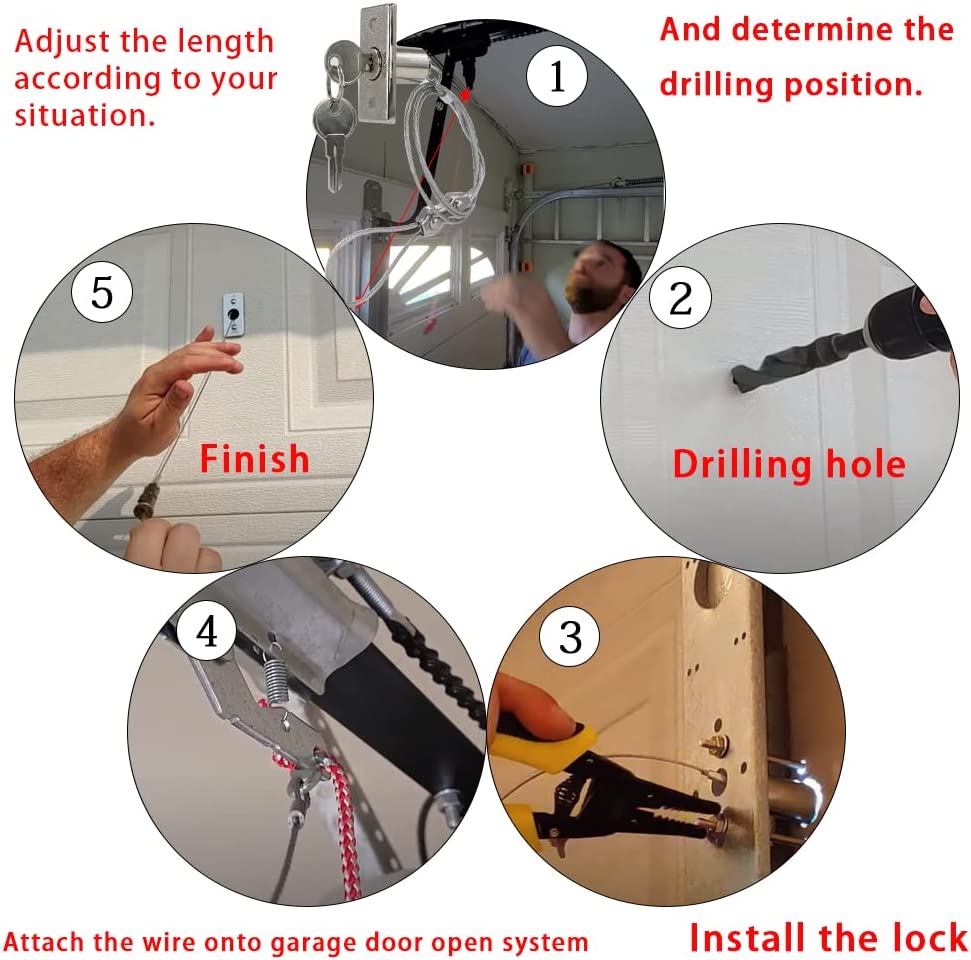 Garage Door Universal Emergency Lock Set